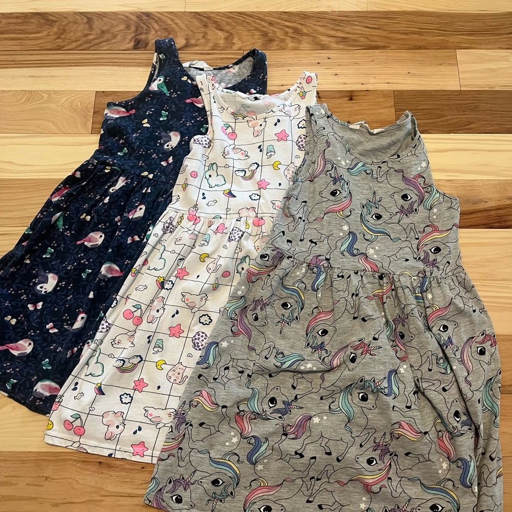 Girl Sleeveless Dresses Bundle 3 pieces